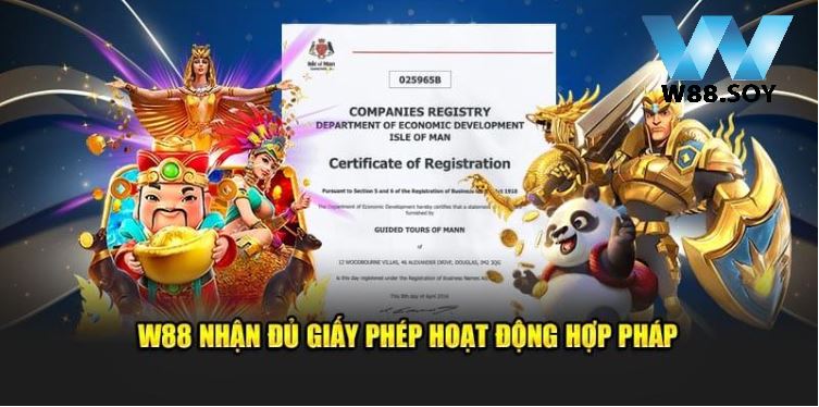trang chủ 33 W88 nhận đủ giấy phép hoạt động hợp pháp